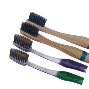 SHUNGITE & GOLD TOOTHBRUSH, Plaque Elimination, Squeaky Clean Teeth, Oral Health Saves Pain + Pounds! Surprise your  Dentist