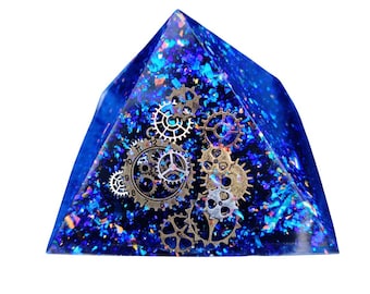 STEAMPUNK SHUNGITE PYRAMIDS Powerful 5G Protection of Harmful Emfs/Radiation Silver Activated Shungite/Organite & Book