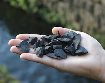 SHUNGITE STONES PURIFICATION,  Plain Raw or Polished, Powerful Genuine Stones From Karelia C60 Fullerenes, Remineralisation +Rapid Detox Aid