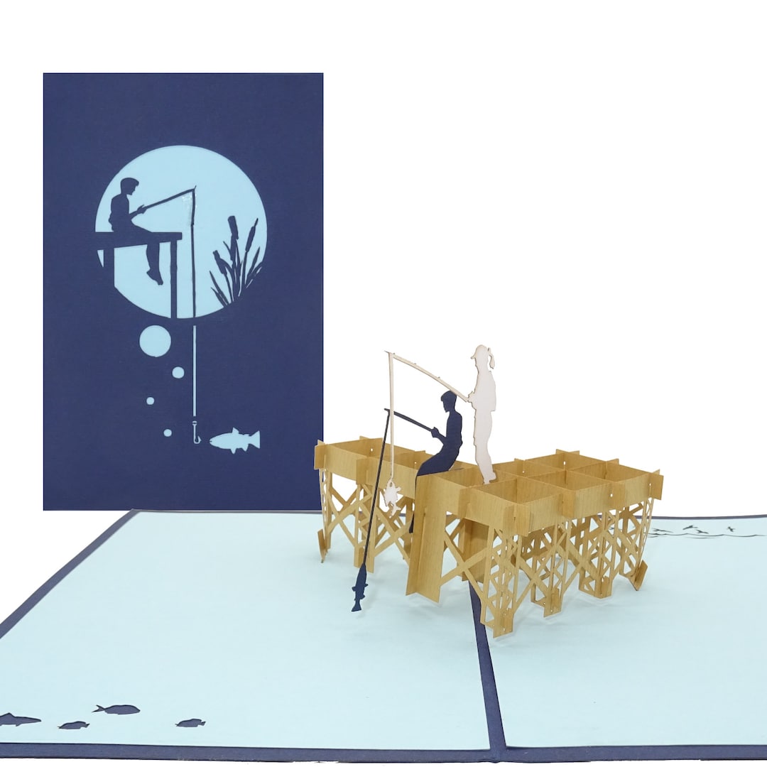 Pop-up Card For Anglers – A Birthday, Fishing License, Or - View #4