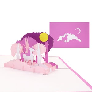 Pop Up Karte "Einhorn" - 3D Geburtstagskarte, Einladungskarte und Geschenkidee für Mädchen - als Dekoration & Geschenkverpackung