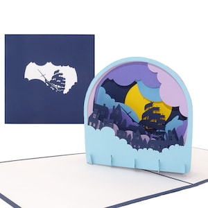 3D Karte „Segelschiff Jolly Roger" Pop-Up Geburtstagskarte Schiff, Seefahrt & Piraten