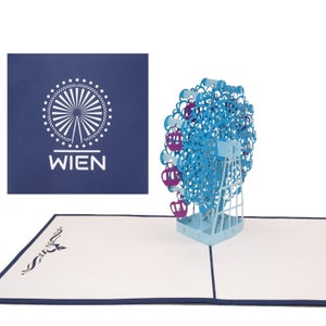Pop-Up Karte "Wien - Wiener Prater & Riesenrad" - Reisegutschein, Souvenir und 3D Geburtstagskarte