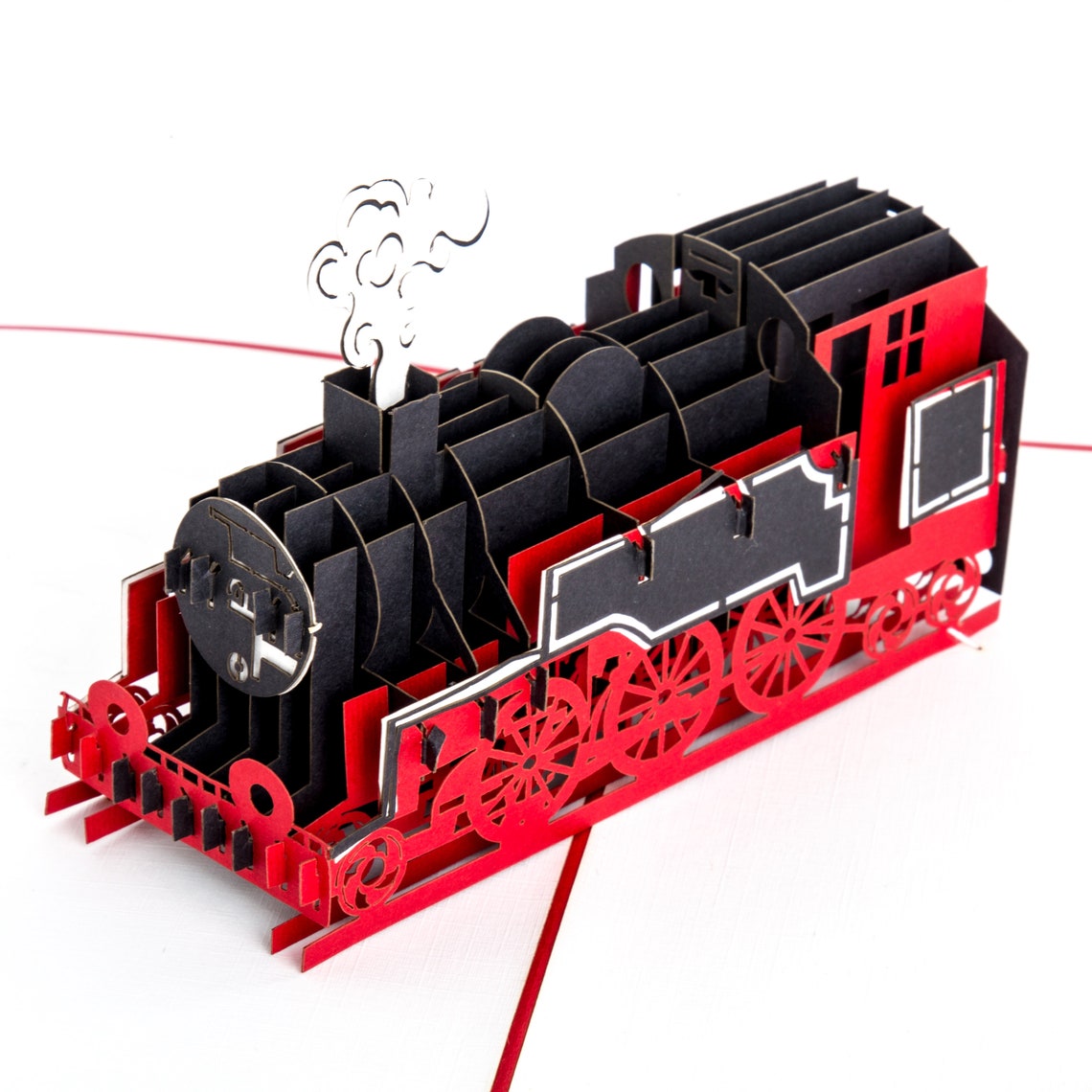 Pop Up Karte Lokomotive Eisenbahnkarte 3D Karte | Etsy