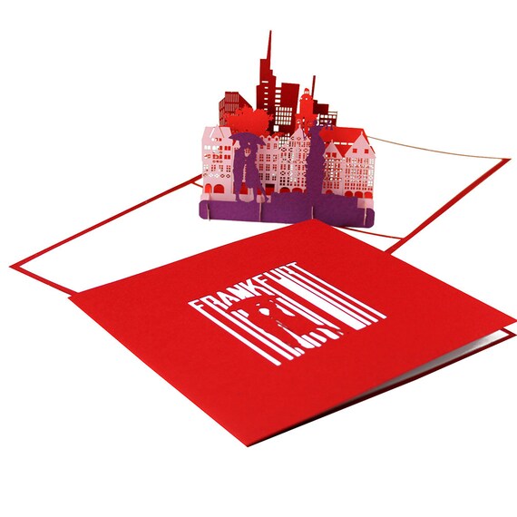 Pop Up Card Frankfurt Am Main Skyline As Etsy Denmark