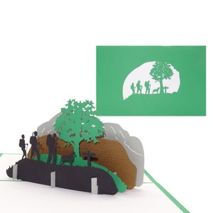 Carte de vœux « Wanderlust » - Carte pop-up 3D randonnée et alpinisme, bon de voyage, carte cadeau 3D, carte d'anniversaire