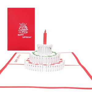 Carte Pop-Up "Gâteau" Joyeux Anniversaire - Carte anniversaire 3D