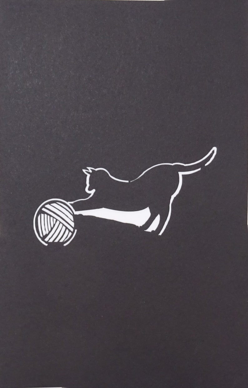 Carte pop-up « Playing Cat » - cartes de chat en 3D comme carte d'anniversaire, cartes d'invitation pour une idée de cadeau d'anniversaire pour enfants image 6