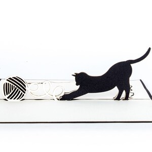 Carte pop-up « Playing Cat » - cartes de chat en 3D comme carte d'anniversaire, cartes d'invitation pour une idée de cadeau d'anniversaire pour enfants image 5