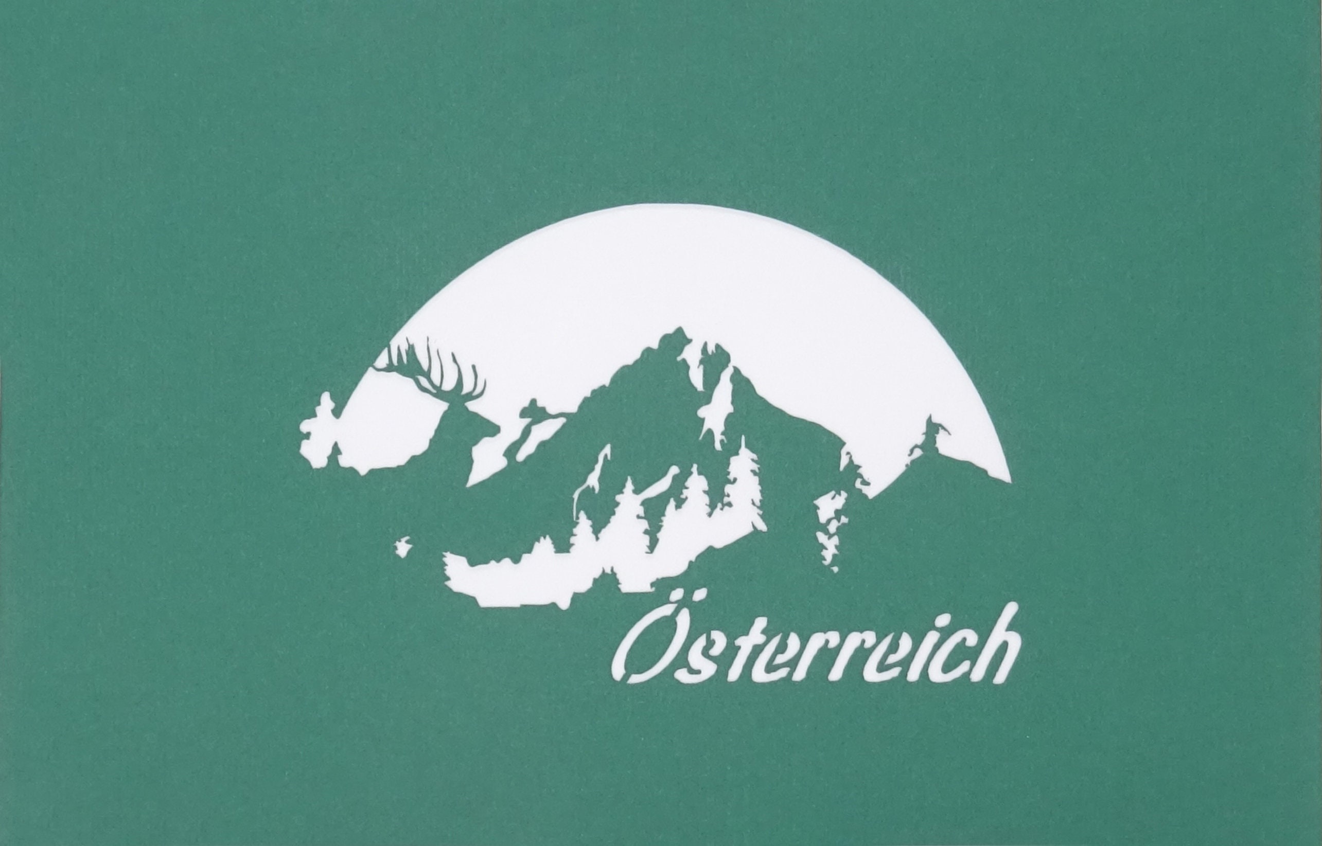 Tarjeta Desplegable "Austria - Panorama Montañoso Con Grossglockner" - Tarjeta De Felicitación 3D - Vale, Invitación Y Recuerdo - España