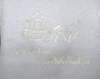 Pop Up Carte "Carrosse – Bonne Chance Carte De Carte Pour Noces D