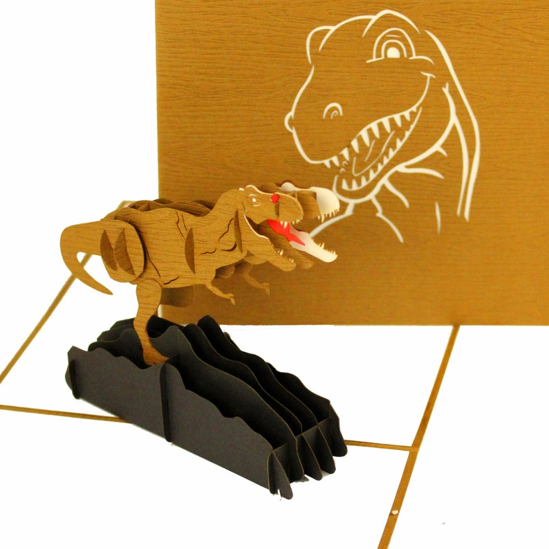 3D Pop Up Karte Dinosaurier T-Rex Dino - Etsy.de