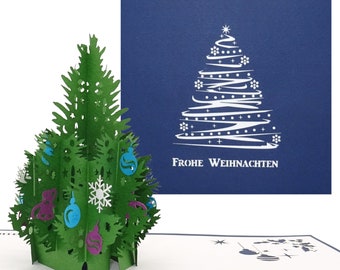 3D Weihnachtskarte „Frohe Weihnachten“ Mit Pop-Up Geschenken – Inkl. Umschlag & Hülle
