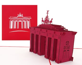 Pop up card "Berlin – Brandenburg Gate" - souvenir, invitation, 3D greeting card