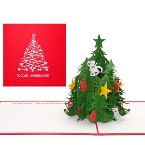 3D Weihnachtskarte "Tannenbaum | Classic" Frohe Weihnachten - edle Pop Up Karte zu Weihnachten, Geschenkkarte, 3D Grußkarte