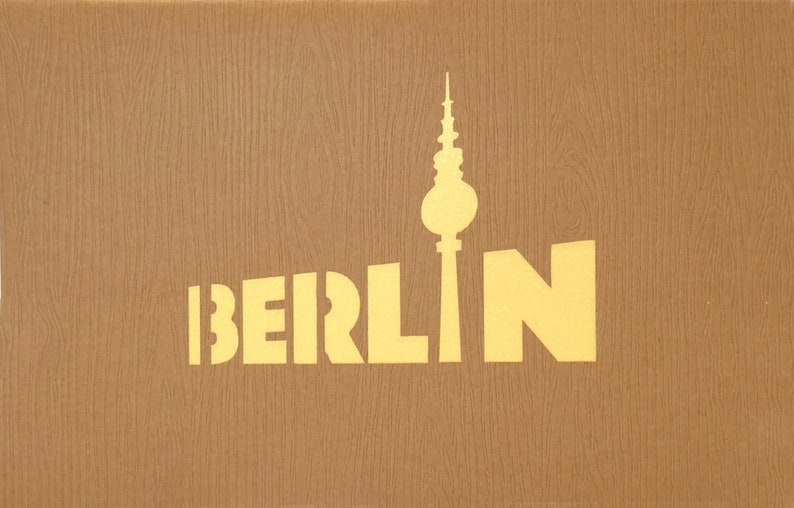 Pop-Up Karte Berlin Skyline mit Brandebnurger Tor 3D Grußkarte Berlin Souvenir, Einladung, Gutschein City Card Bild 5