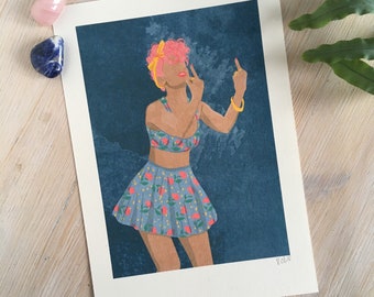 Art Print „Not your Girl“ Illustration von Raissa Oltmanns