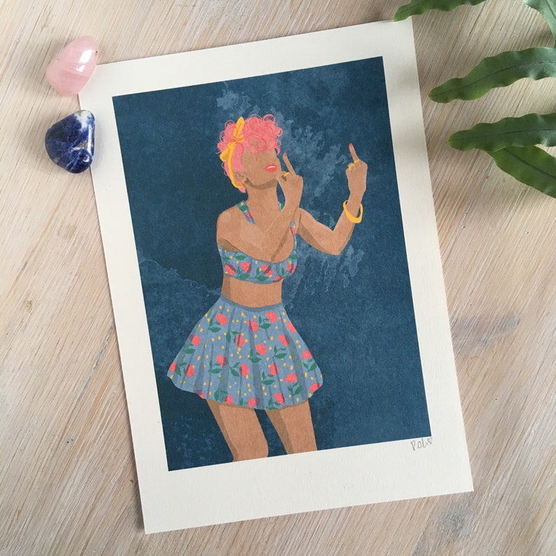 Art Print Not your Girl Illustration von Raissa Oltmanns Bild 1