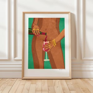 Stampa artistica "Vino e io" Illustrazione di Raissa Oltmanns