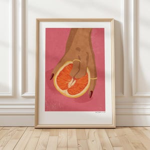 Illustrazione di stampa artistica “Fruit Love Pink” di Raissa Oltmanns