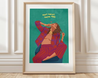 Art Print “free” illustration by Raissa Oltmanns