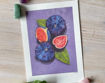 Art Print “Fig Still Life” Illustration von Raissa Oltmanns