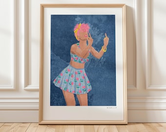 Art Print “Not your Girl” illustration by Raissa Oltmanns