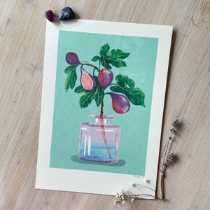 Art Print “Fig Branch in Vase” Illustration by Raissa Oltmanns