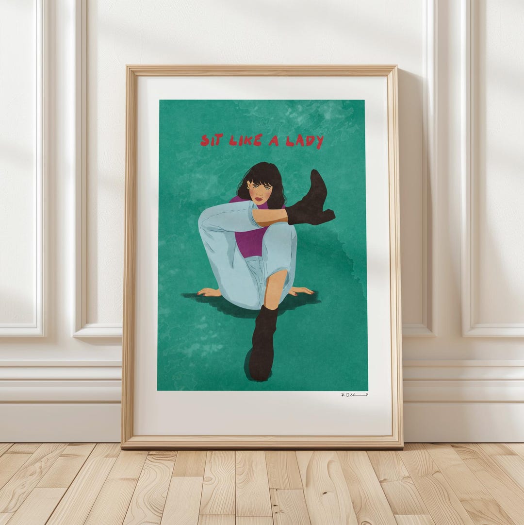 Sit Like Rosa Art Print “sit Like a Lady” Illustration by Raissa Oltmanns - Etsy