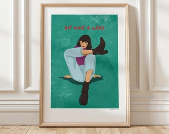 Art Print “Sit like a Lady” Illustration by Raissa Oltmanns