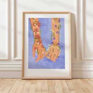 Art Print “Holding Hands” Illustration by Raissa Oltmanns