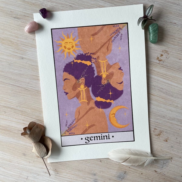 Art Print “Gemini” astrology zodiac sign by Raissa Oltmanns