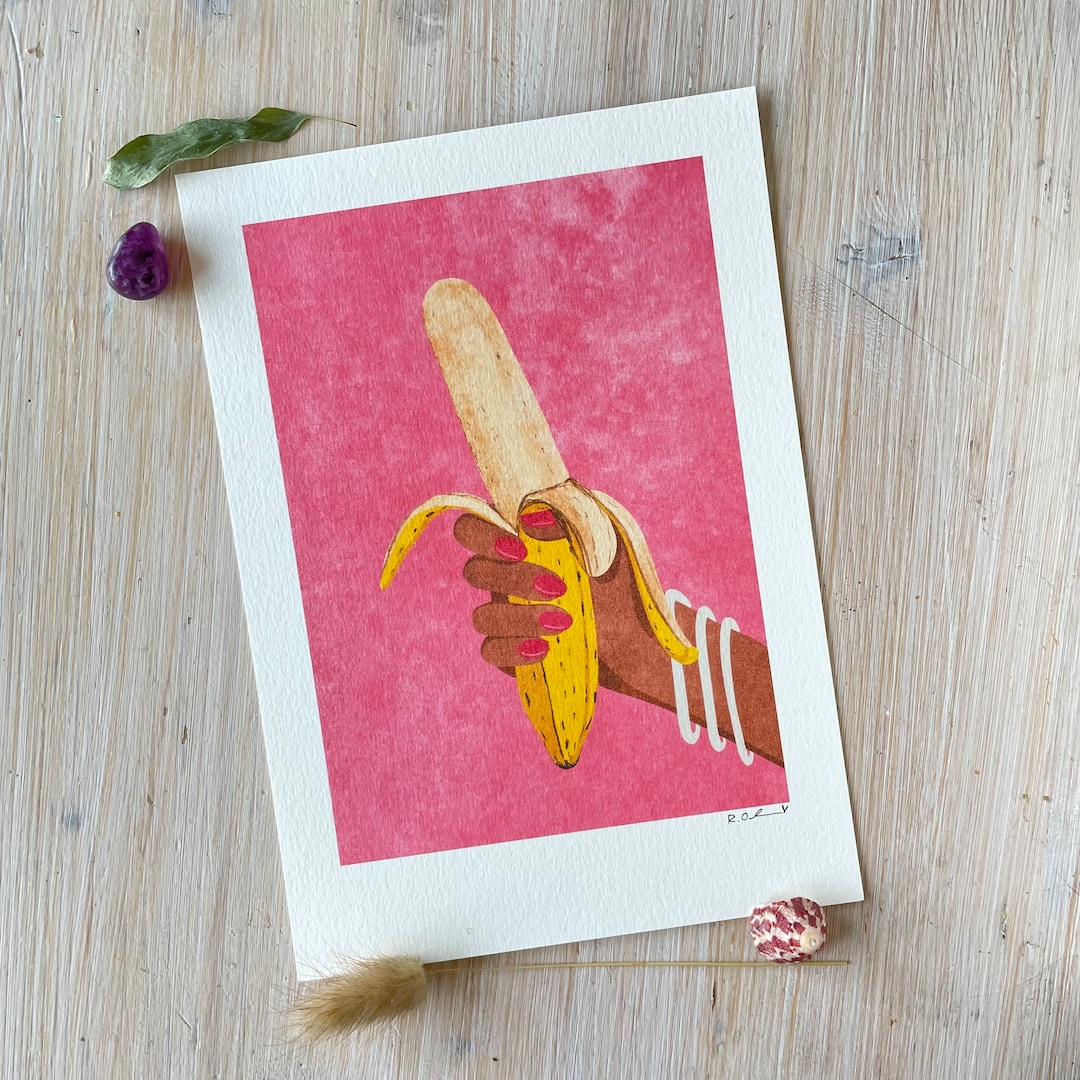 Art Print banana Illustration by Raissa Oltmanns Etsy