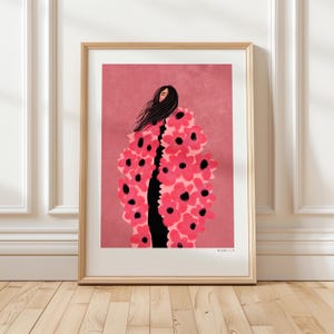 Lámina “Mujer cubierta de flores” de Raissa Oltmanns