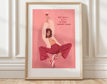 Art Print “Woman in her Zone” Illustration by Raissa Oltmanns