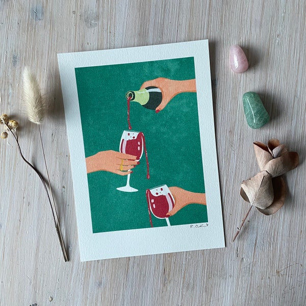 Art Print “Cheers” Illustration by Raissa Oltmanns