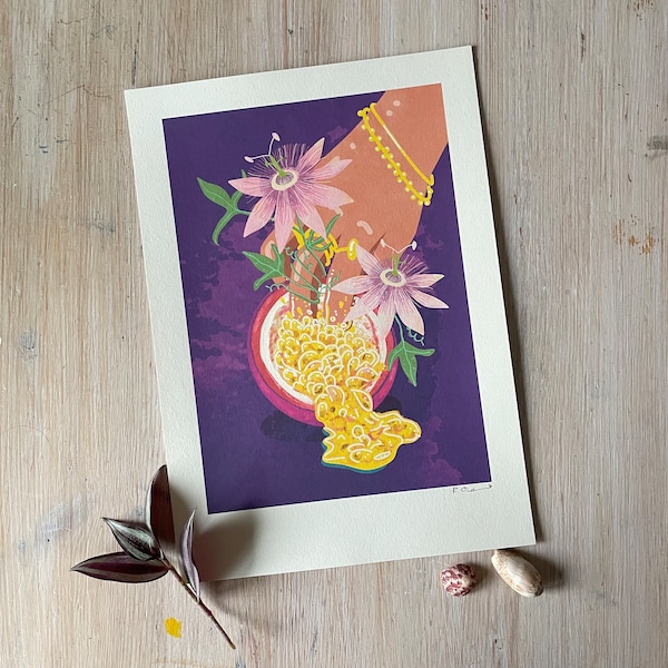 Art Print “My Passion Fruit” Illustration von Raissa Oltmanns