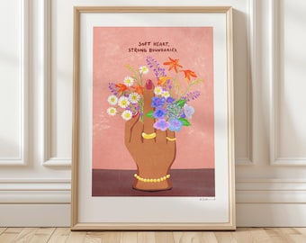 Art Print “Soft Heart, Strong Boundaries” illustration by Raissa Oltmanns