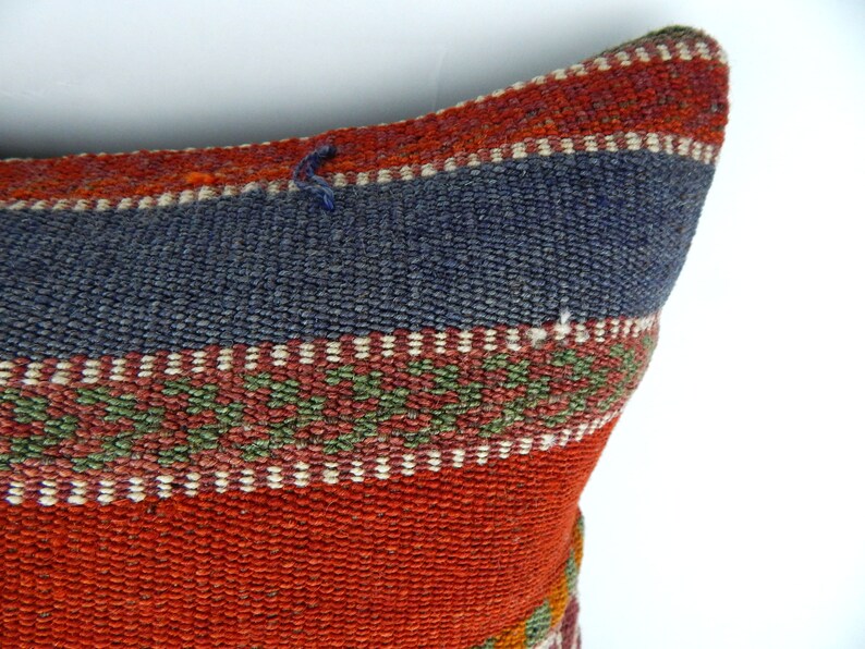 Kilim Pillow Red 16x16 Ethnic Throw Pillow Turkish Cushion Etsy