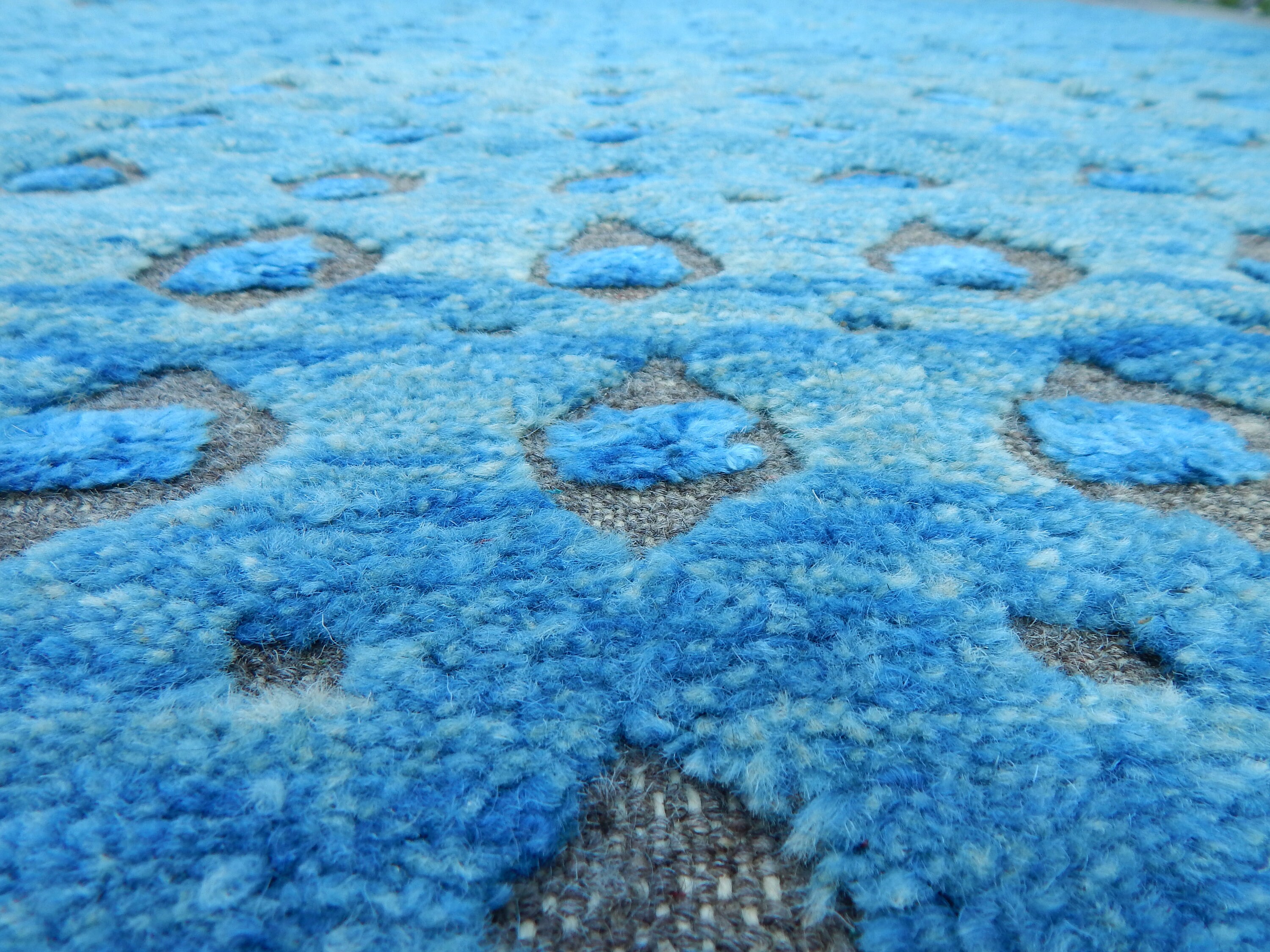 Sky Blue Rug 7x10 Ice Blue Gray Diamond Patterned Turkish Etsy
