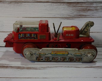 Joustra Bulldozer électrique En Tôle 32 Cm – Vintage 1958, Collection Et Mécanique