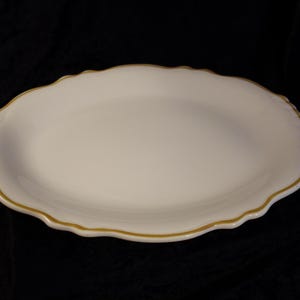 Homer Laughlin Best China Platter Mustard Yellow Trim Restaurant Ware Holiday Family Dinner Platter Serving Dish Kitchenware Wedding Gift