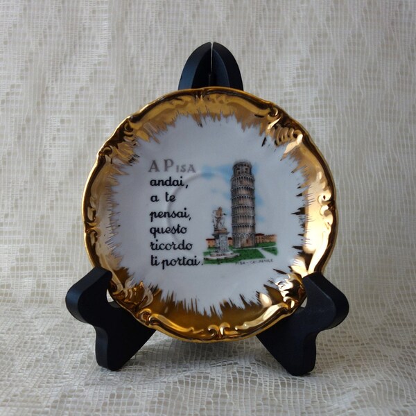 Leaning Tower of Pisa Souvenir Plate Italy Vacation Memorabilia Holiday Keepsake Leaning Tower of Pisa Memento Gift for Plate Collector