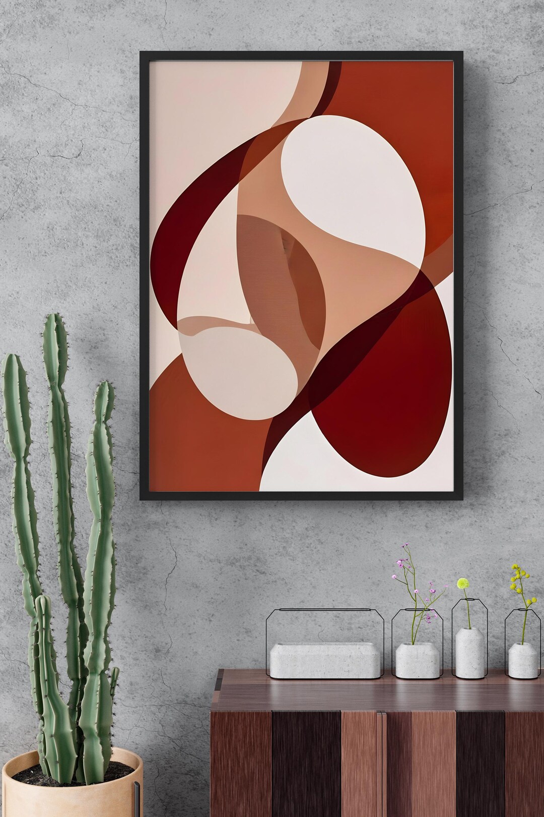 Downloadable Sheet / Abstract Composition Featuring Two Large, Rounded ...