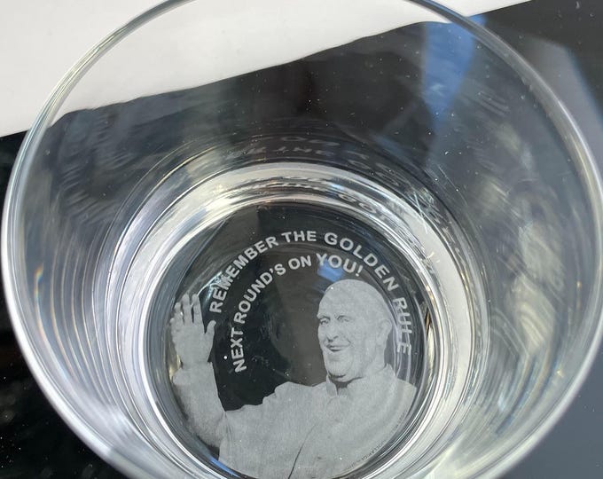 Golden Rule Pope Francis Custom Art Tumbler Laser- Etched funny joke humor gift