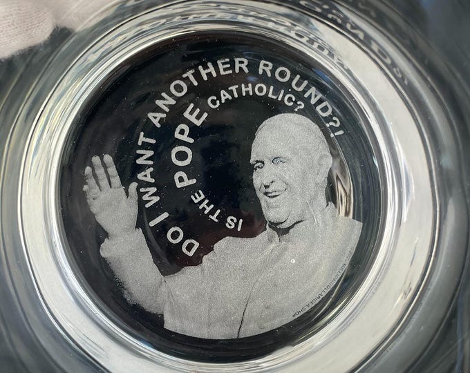 Is the Pope Catholic? Pope Francis Custom Art Tumbler Laser- Etched funny joke humor gift