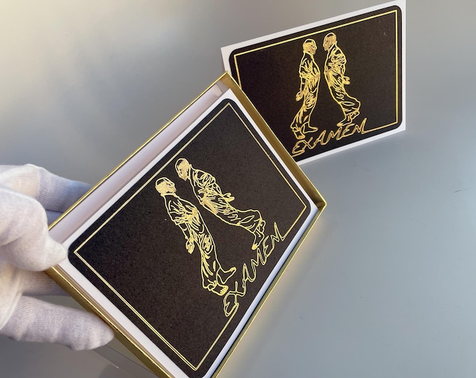 Stationery for Jesuits Handmade Gold Foil St Ignatius of Loyola Examen Line Art Cards A7 with envelopes  AMDG IHS catholic priest gift