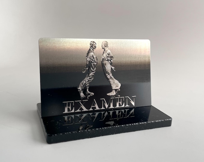 St. Ignatius Photo Etched Art Examen Prayer Card Laser Etched on Thick Metal