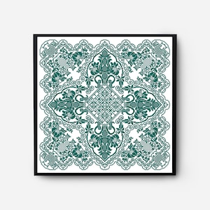 Floral Sampler Cross Stitch Pattern Modern, Monochrome Folk Cross Stitch Pattern PDF, Flowers, Pillow, Embroidery Vintage, Digital Download