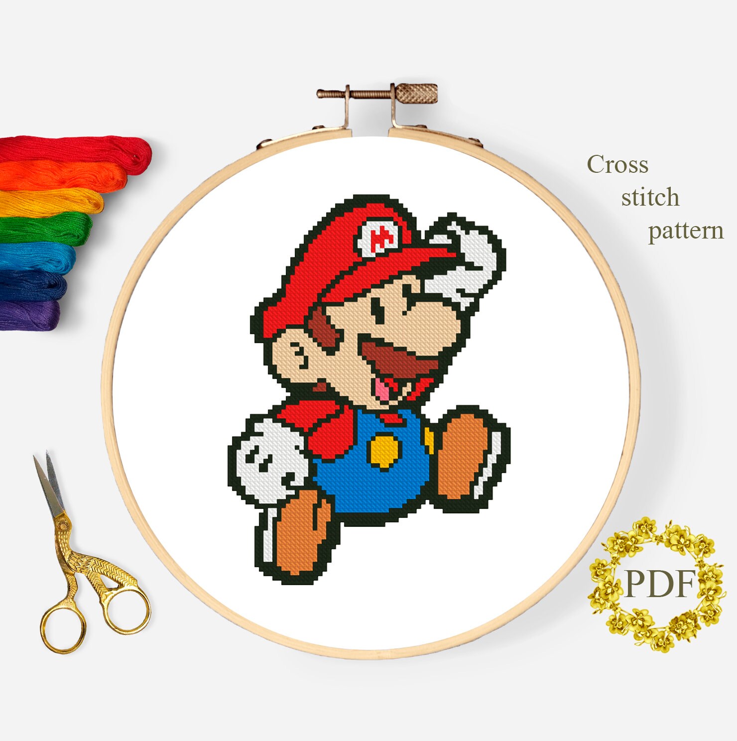 Video Game Modern Cross Stitch Pattern PDF Nerdy Counted Etsy España
